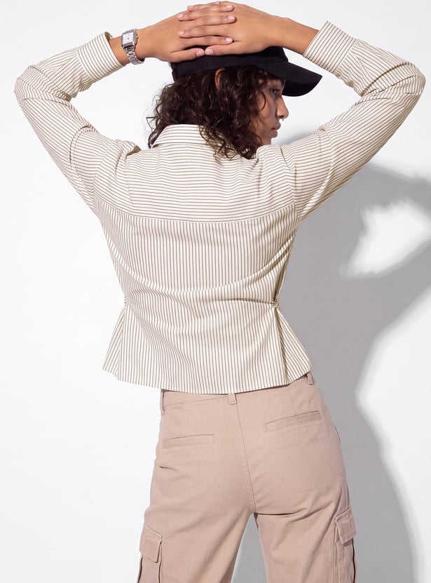 URB_N Women Striped Shirt