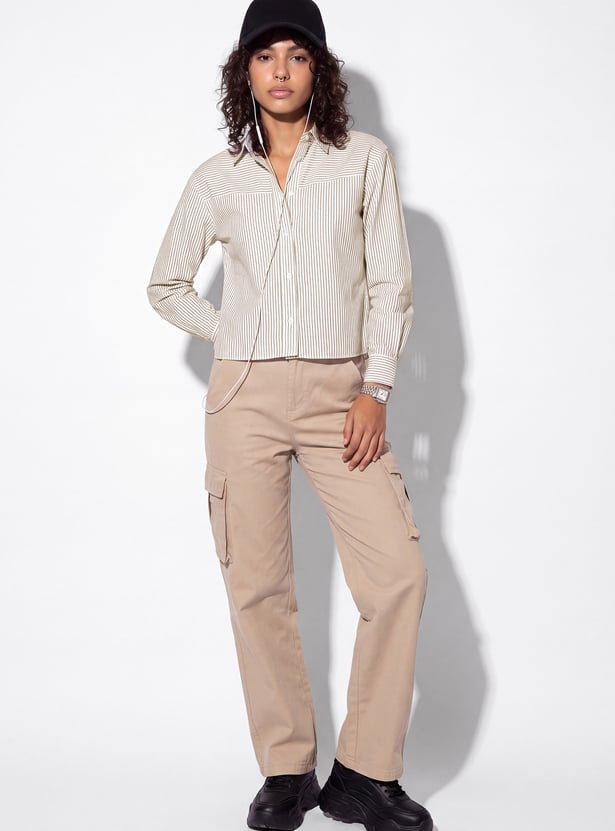 URB_N Women Striped Shirt