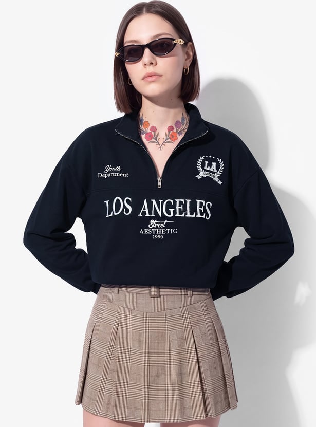 URB_N Women Embroidered Sweatshirt