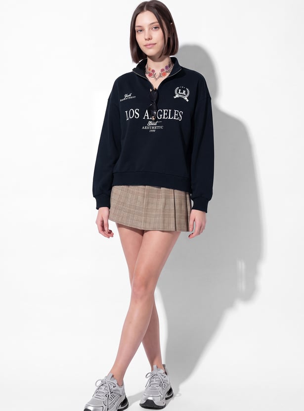 URB_N Women Embroidered Sweatshirt