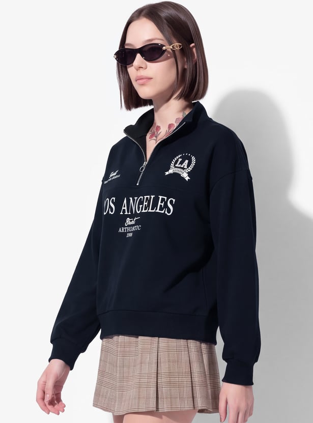 URB_N Women Embroidered Sweatshirt