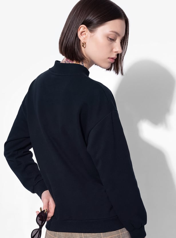 URB_N Women Embroidered Sweatshirt