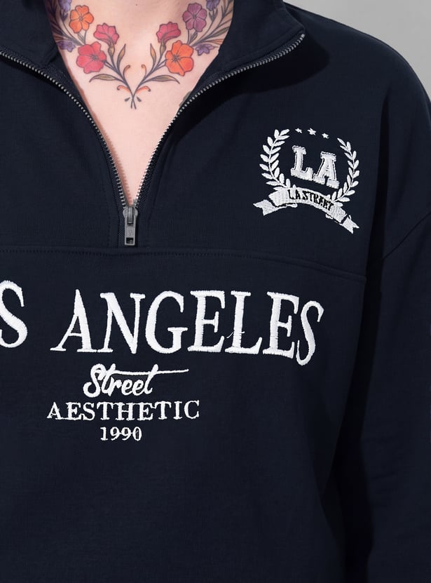 URB_N Women Embroidered Sweatshirt
