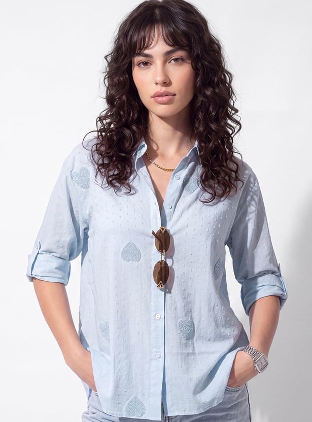 URB_N Women Embroidered Shirt