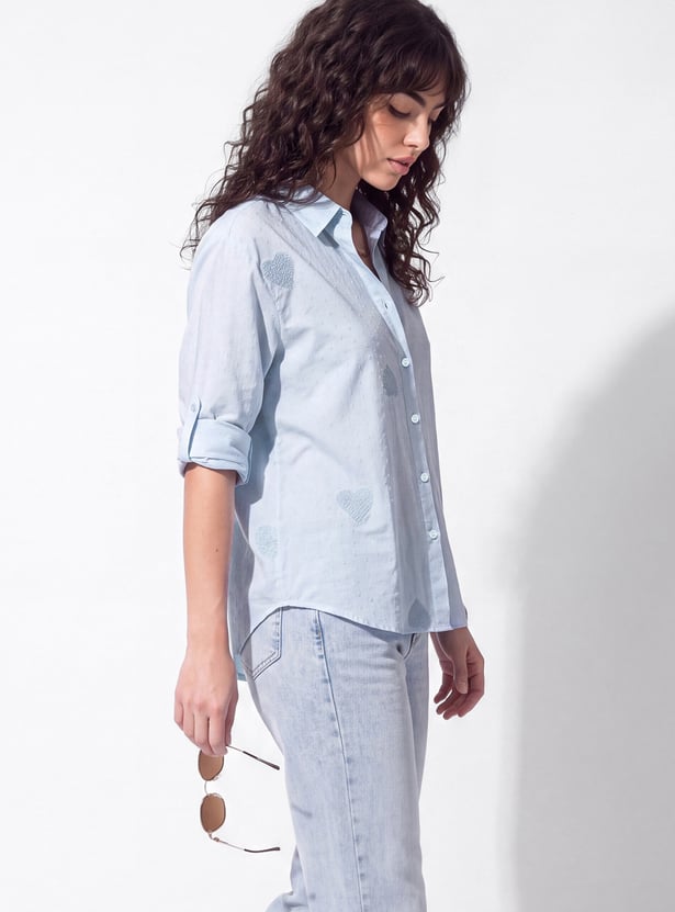 URB_N Women Embroidered Shirt