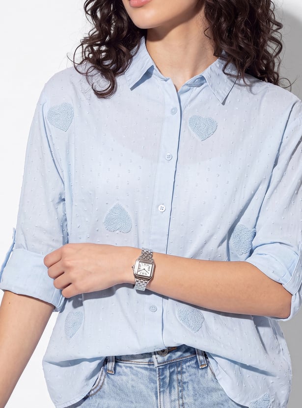 URB_N Women Embroidered Shirt