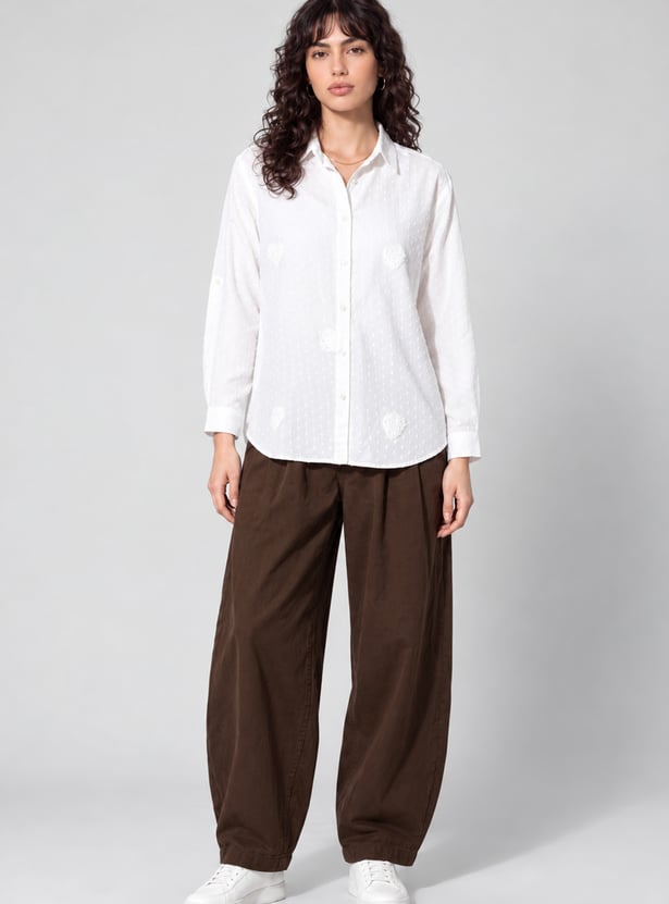 URB_N Women Embroidered Shirt
