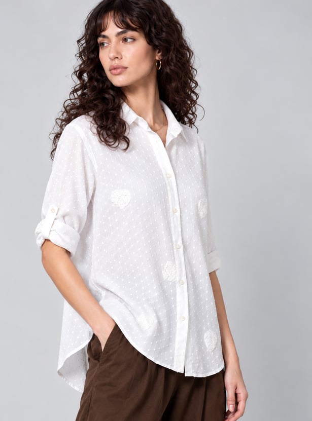 URB_N Women Embroidered Shirt