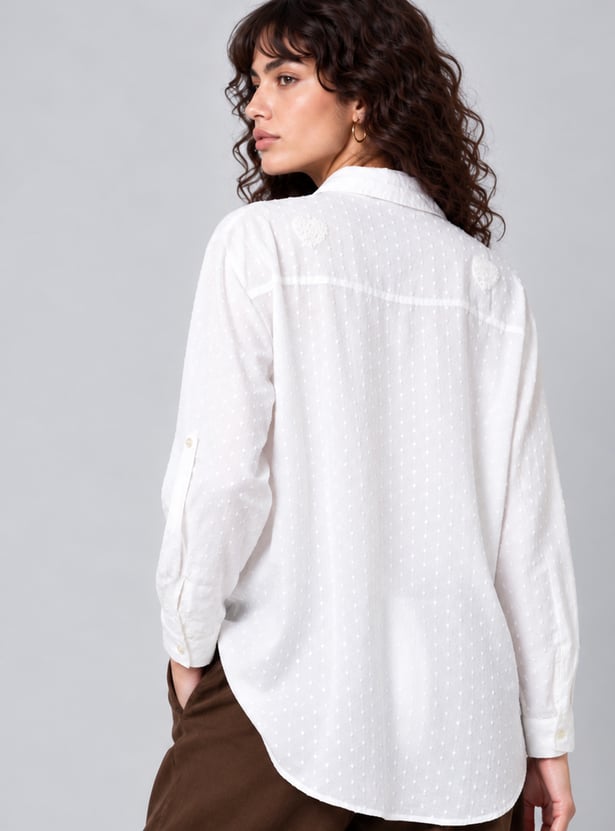 URB_N Women Embroidered Shirt