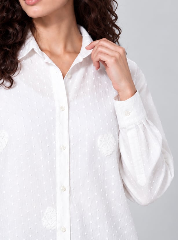 URB_N Women Embroidered Shirt