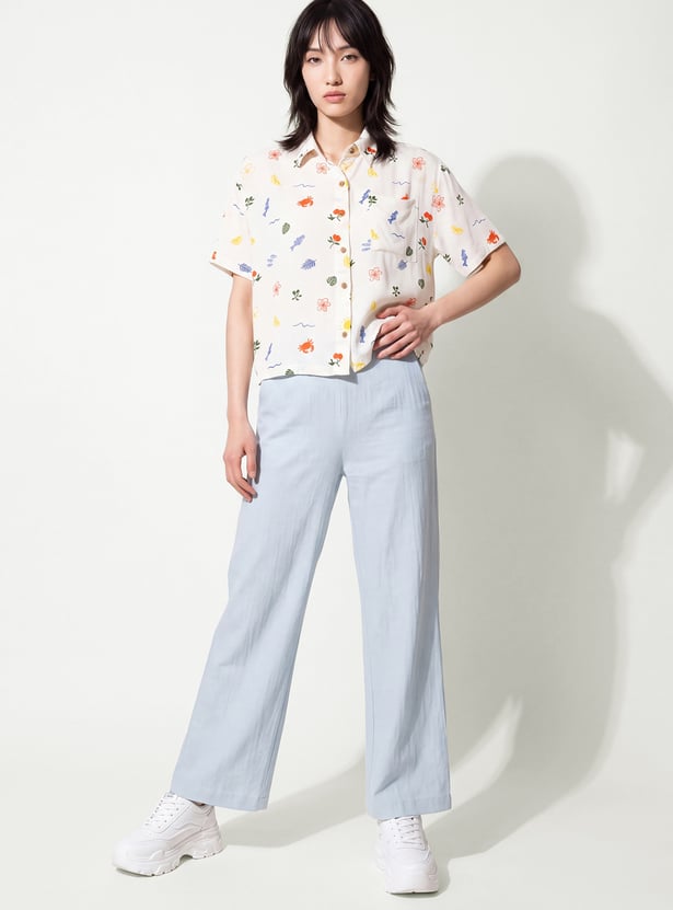 URB_N Women Printed Regular Fit Shirt