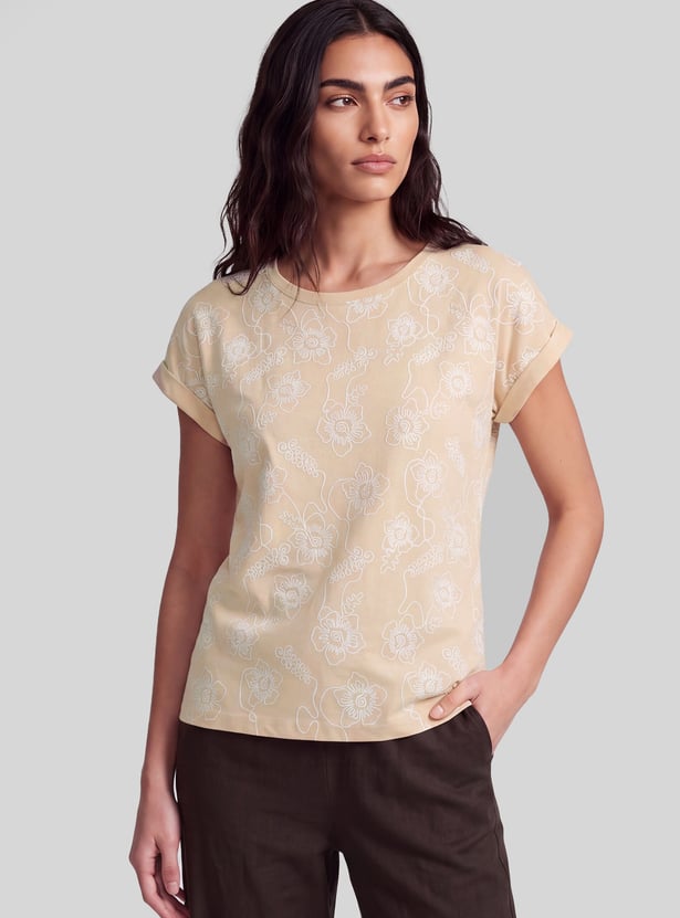 Women Floral Print T-shirt