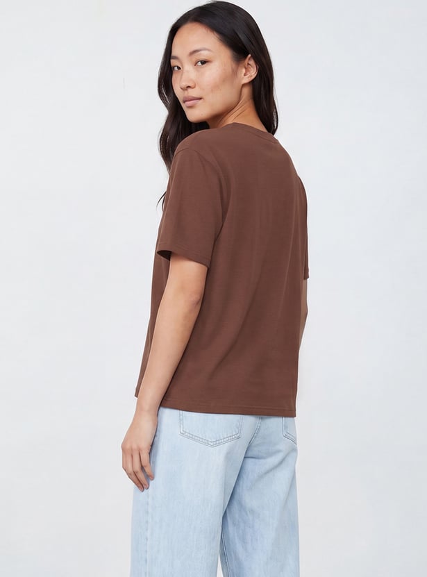 Women Textured T-shirt