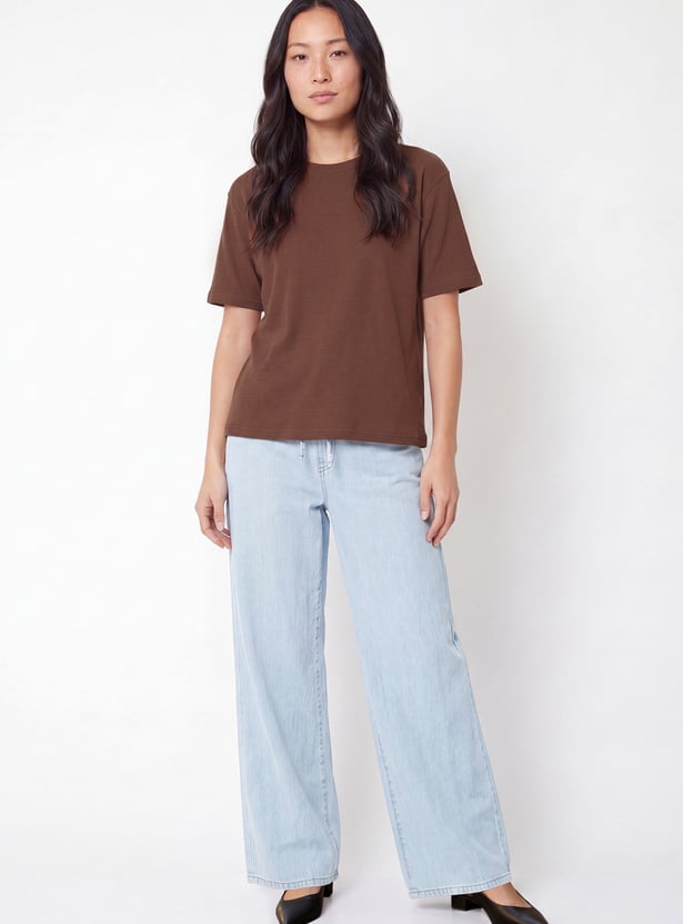 Women Textured T-shirt