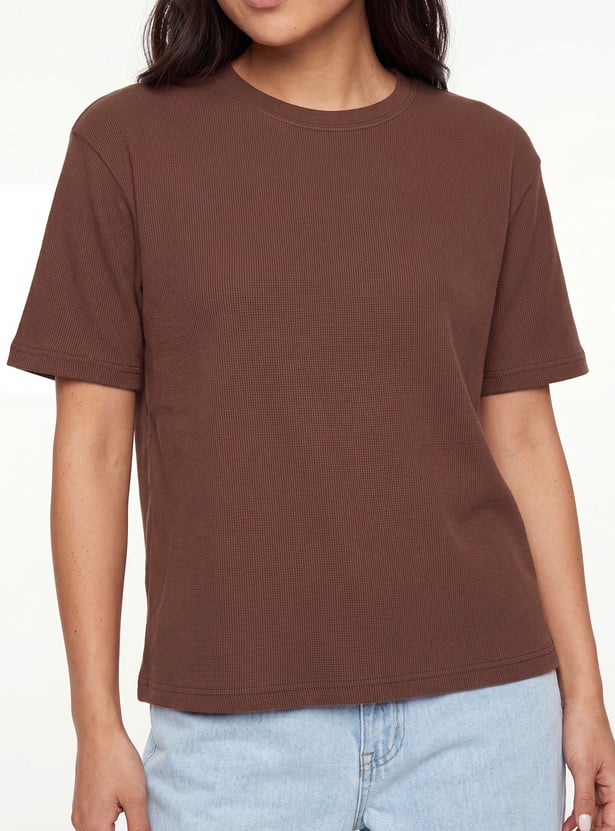 Women Textured T-shirt