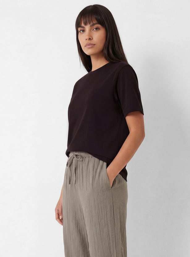 Women Textured T-shirt