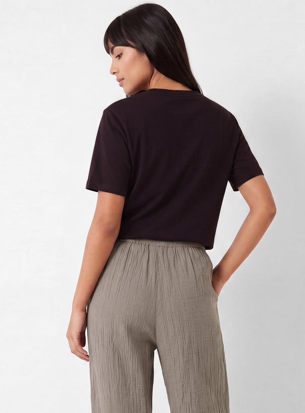 Women Textured T-shirt
