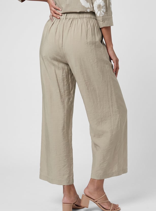 Women Solid Pull-on Palazzos