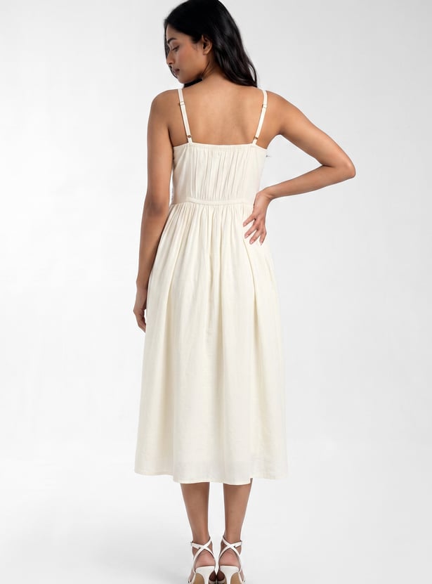 Women Embroidered Midi Dress