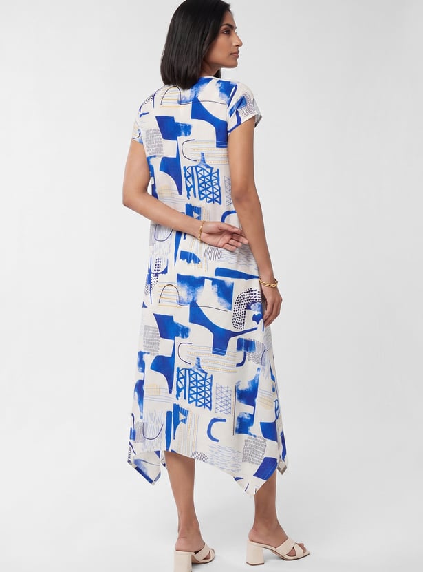Women Printed Asymmetric Dress