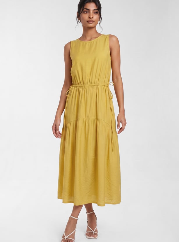 Women Solid Midi Dress