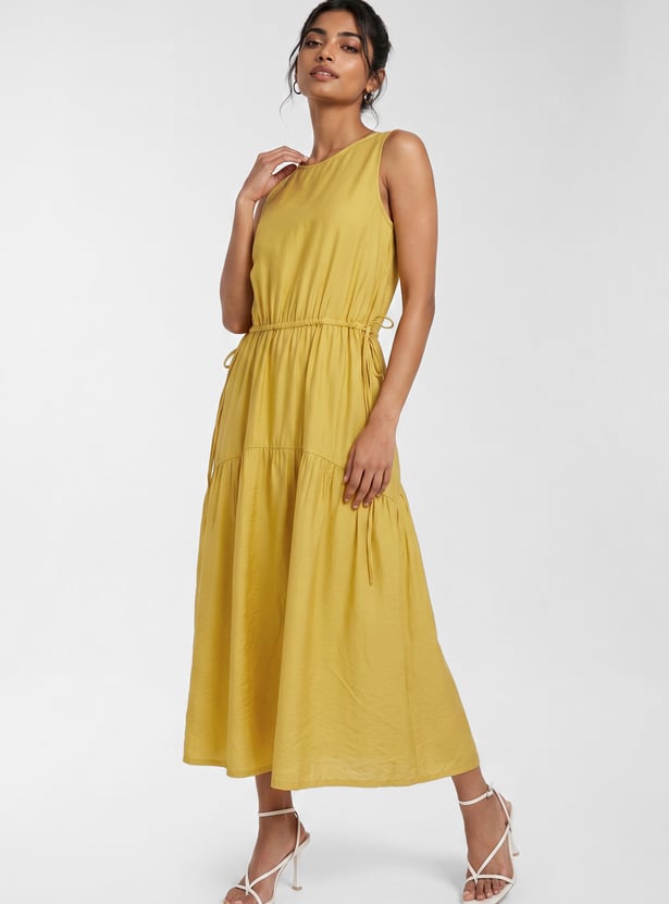 Women Solid Midi Dress