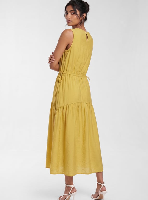 Women Solid Midi Dress