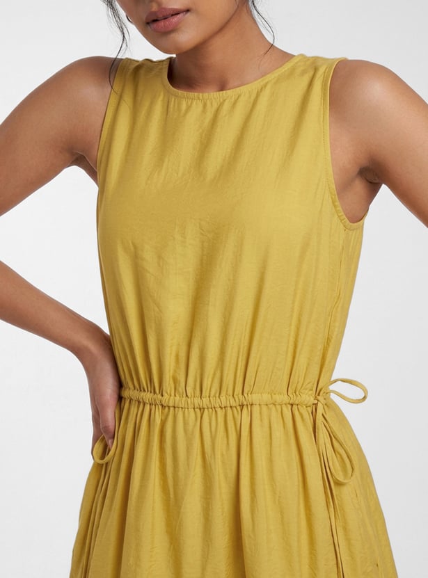 Women Solid Midi Dress