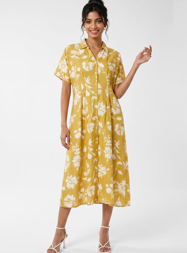 Women Printed Shirt Dress