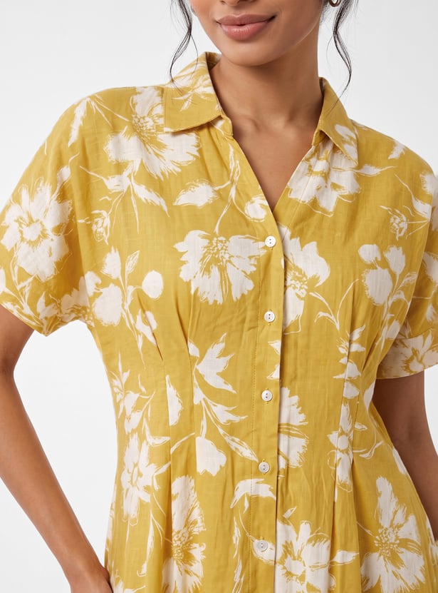 Women Printed Shirt Dress