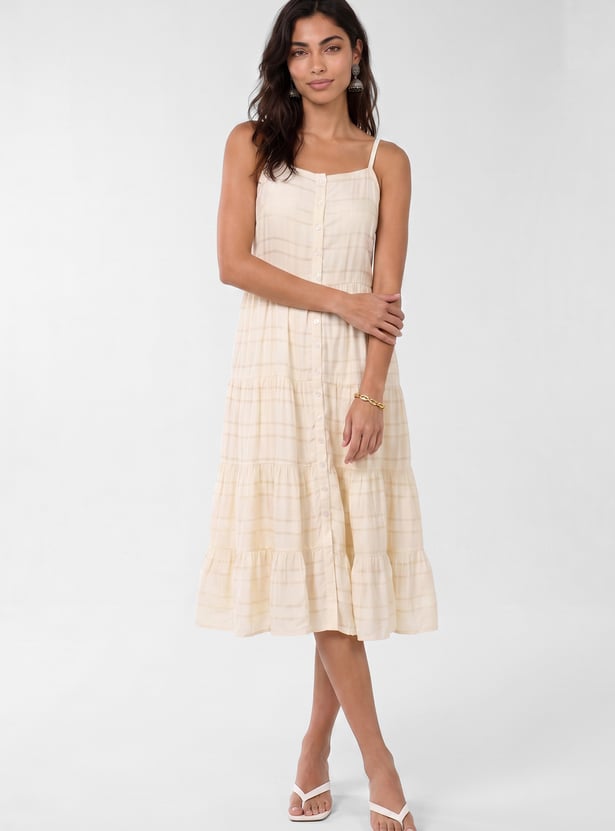 Women Striped Tiered Dress
