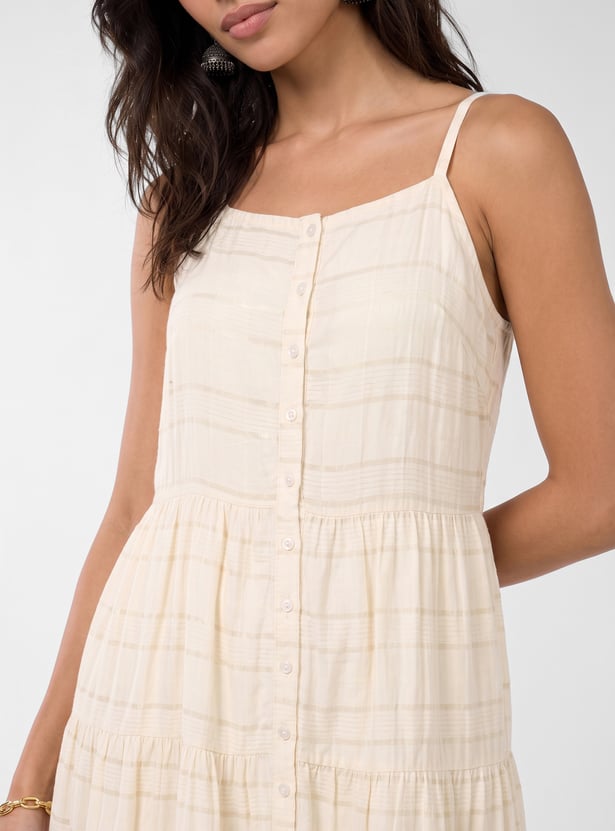 Women Striped Tiered Dress
