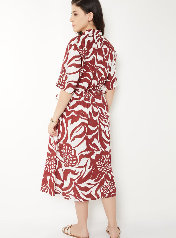 Women Printed Shirt Dress