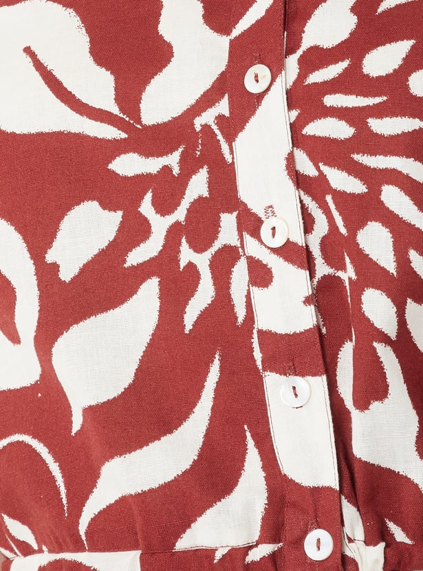 Women Printed Shirt Dress
