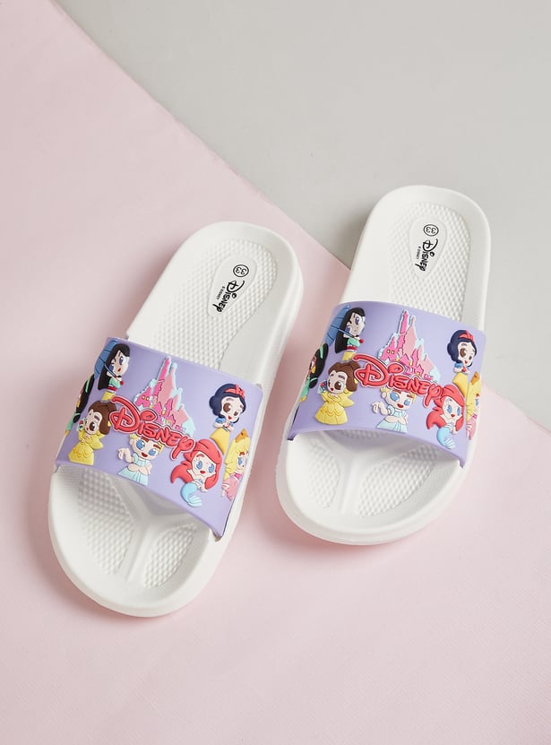 Girls Disney Printed Sliders
