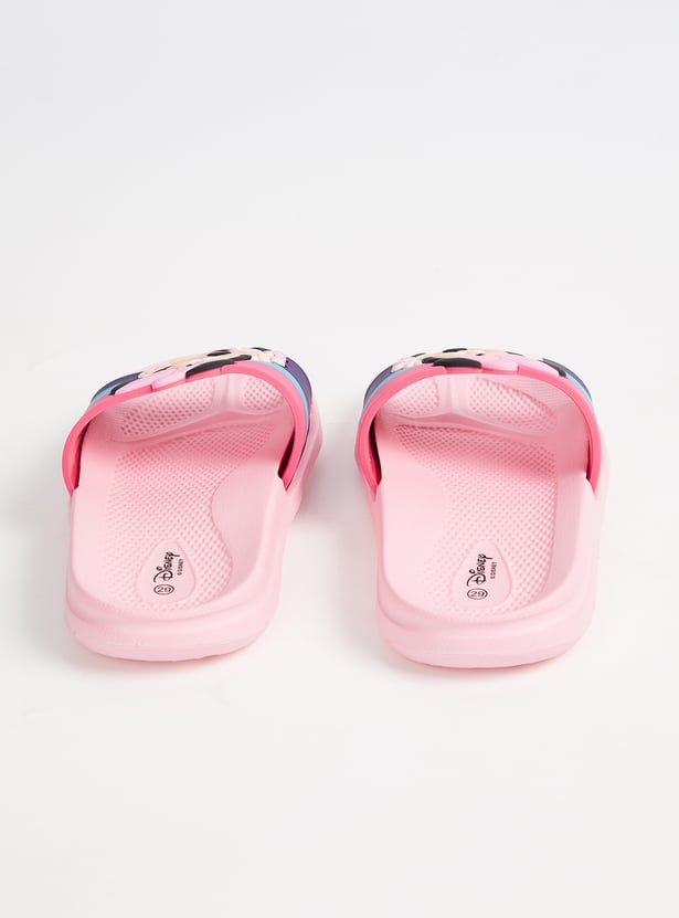 Girls Minnie Printed Sliders