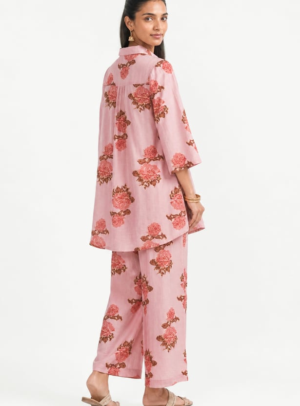 Women Floral Print Kurti Set
