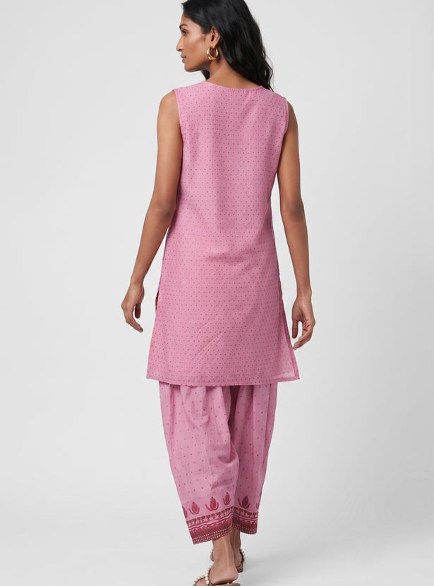 Women Floral Print Straight Kurta Set