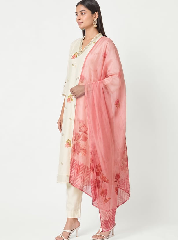 Women Floral Print A-line Kurta Set