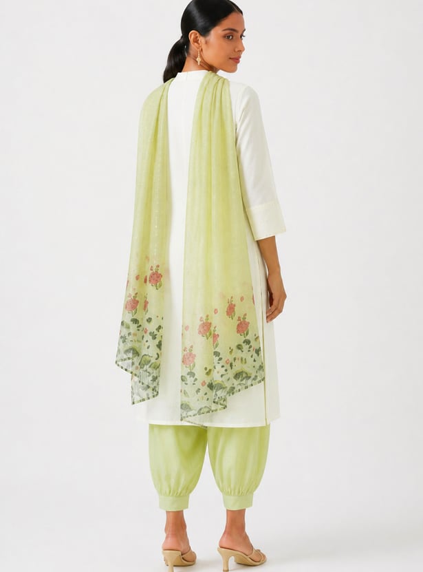 Women Embroidered A-line Kurta Set