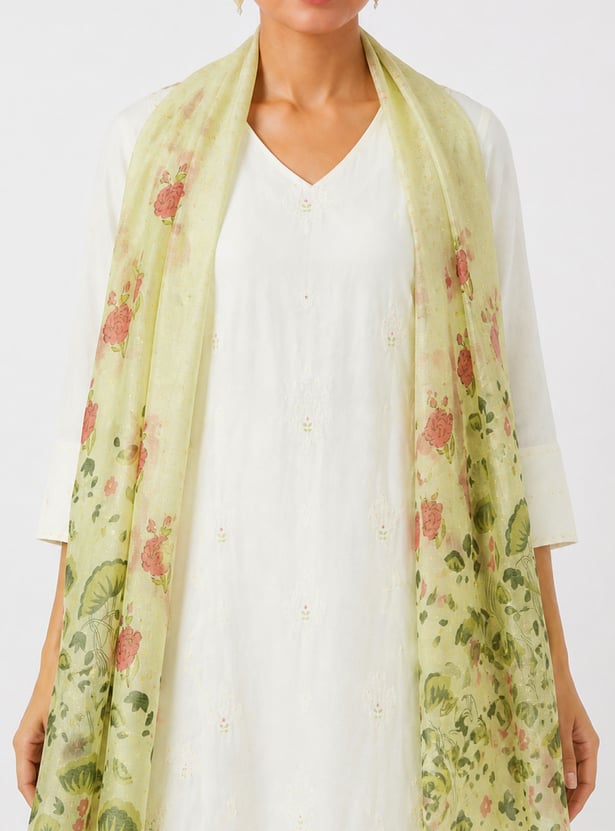 Women Embroidered A-line Kurta Set