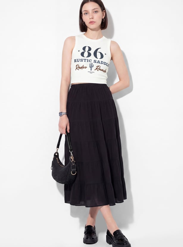 Women Printed Crop T-shirt