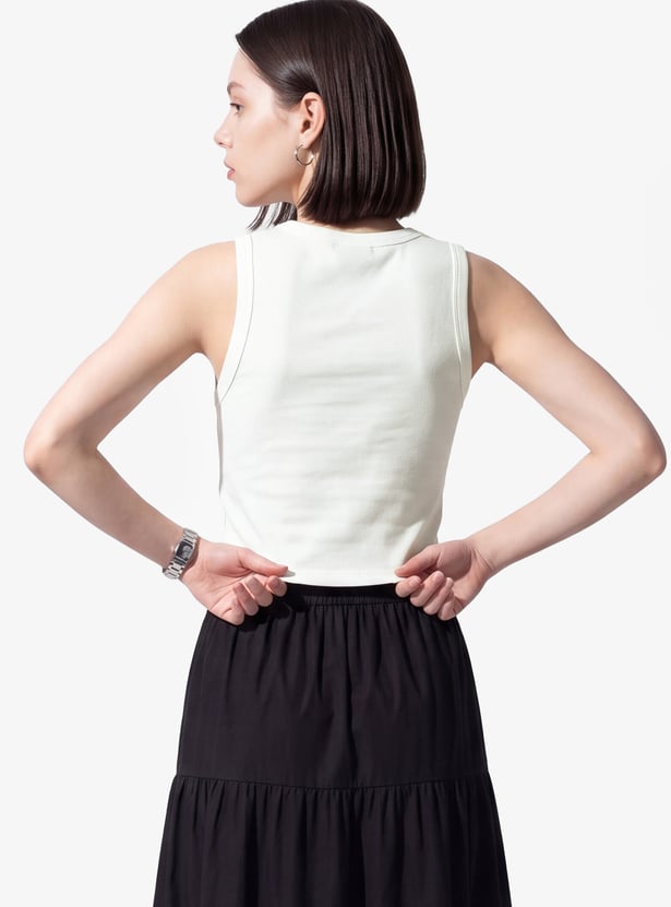 Women Printed Crop T-shirt