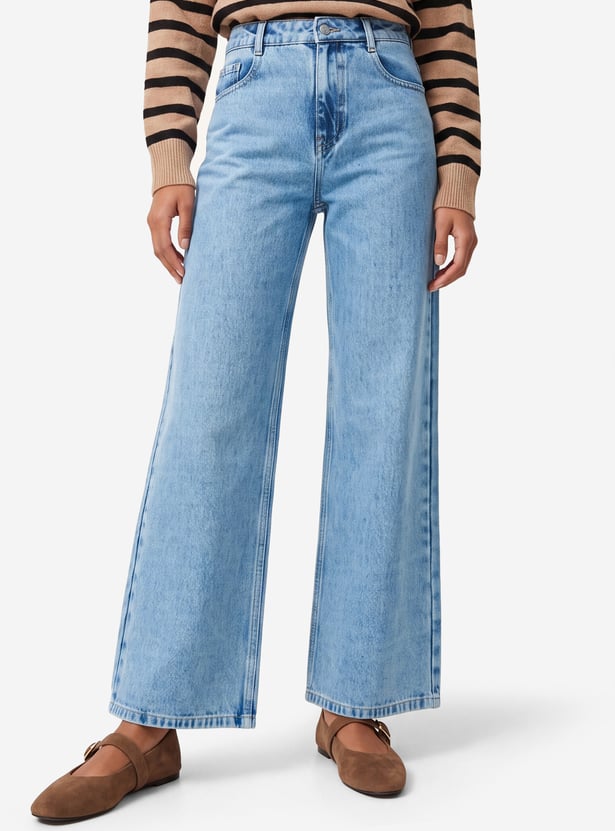 Men Washed Jeans High Rise