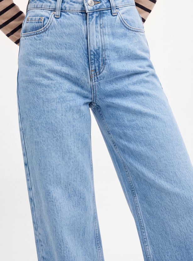 Men Washed Jeans High Rise