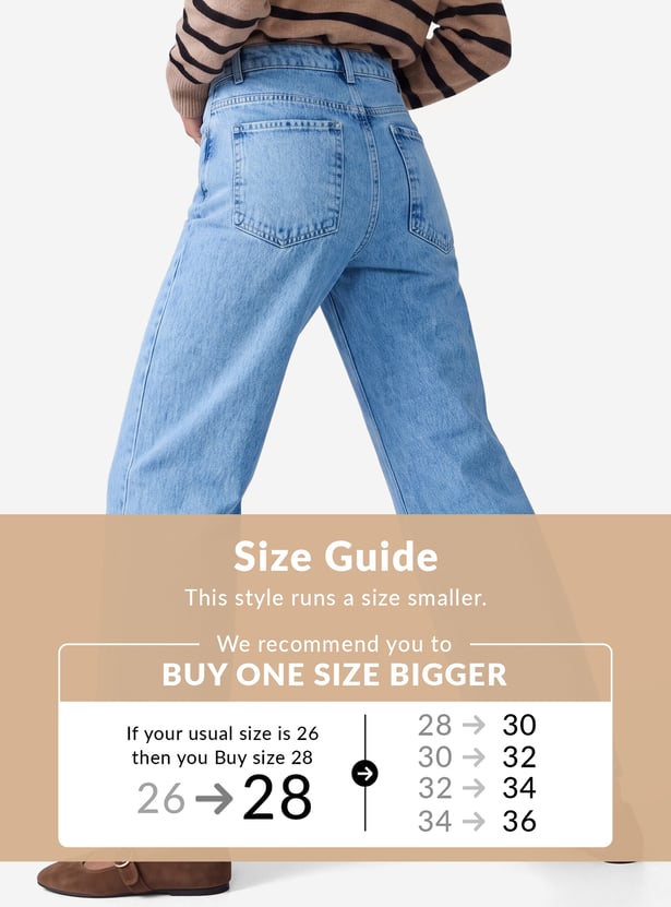 Men Washed Jeans High Rise