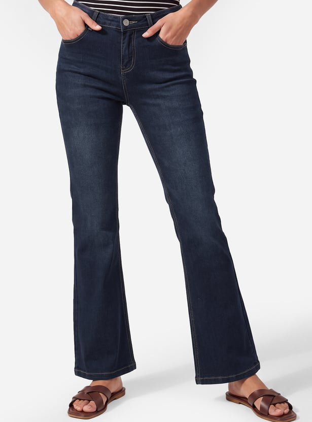 Women High-Rise Kick Flare Jeans