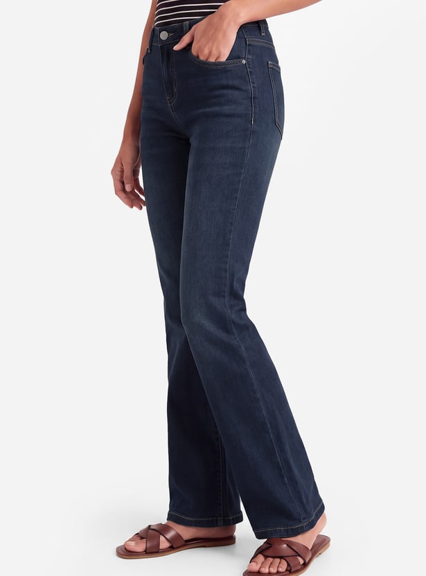 Women High-Rise Kick Flare Jeans