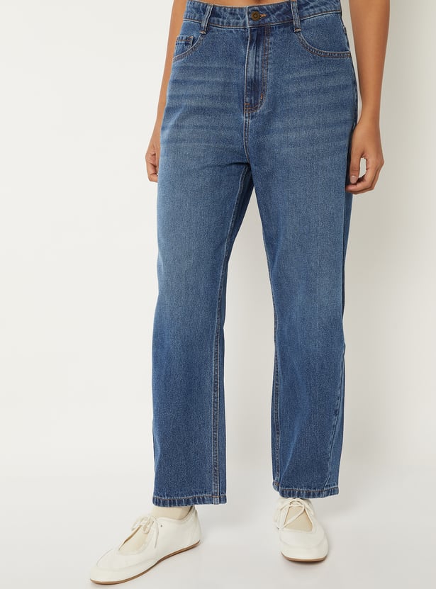 Women Washed Denim Jeans