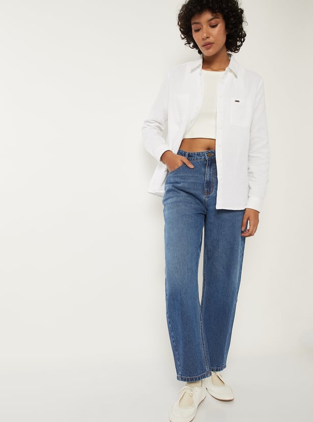 Women Washed Denim Jeans